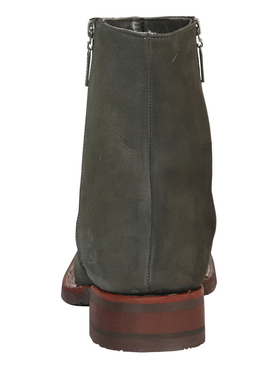 El Canelo Men's Ankle Boots - Nobuck Gray 45213