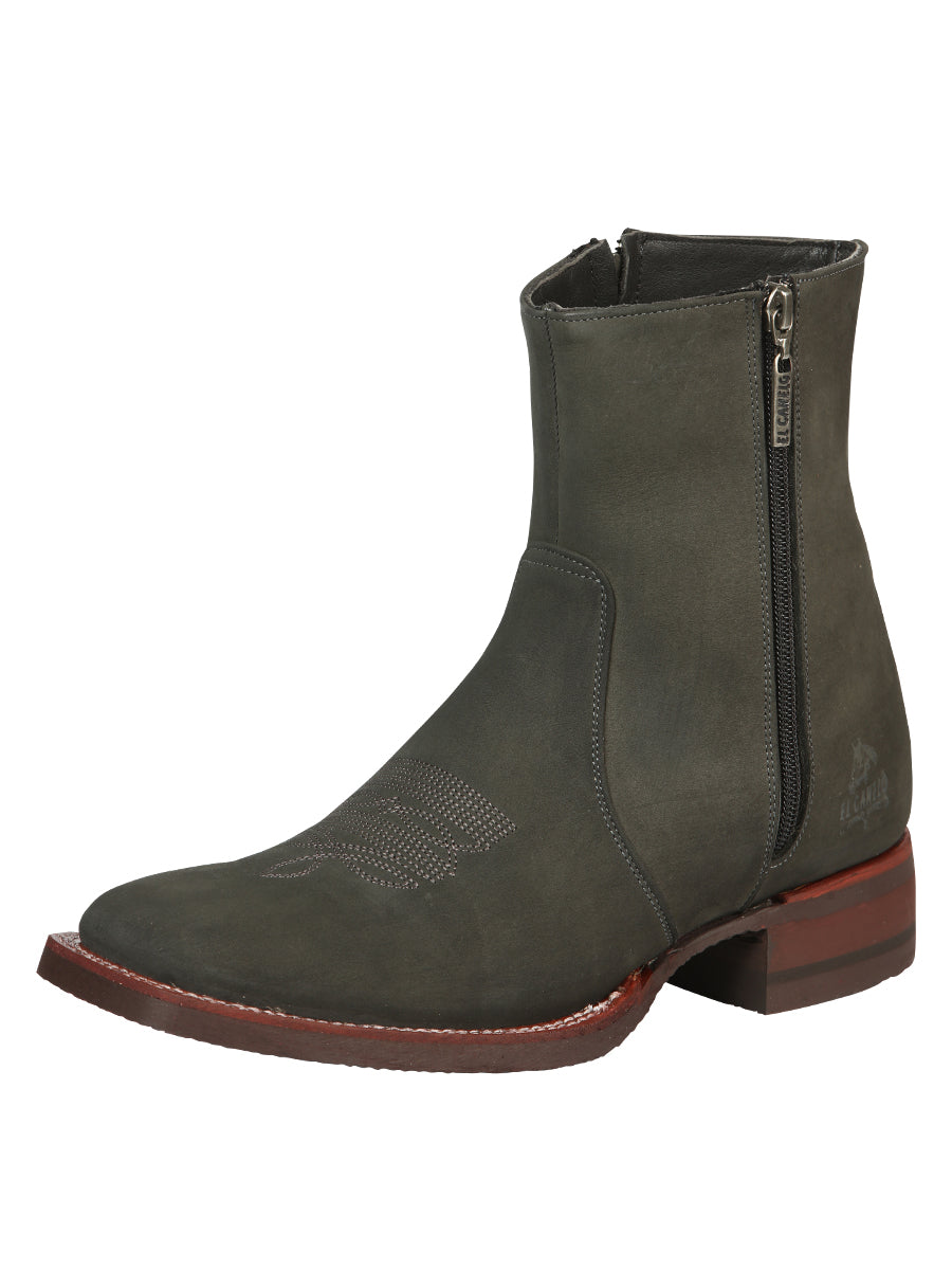 El Canelo Men's Ankle Boots - Nobuck Gray 45213