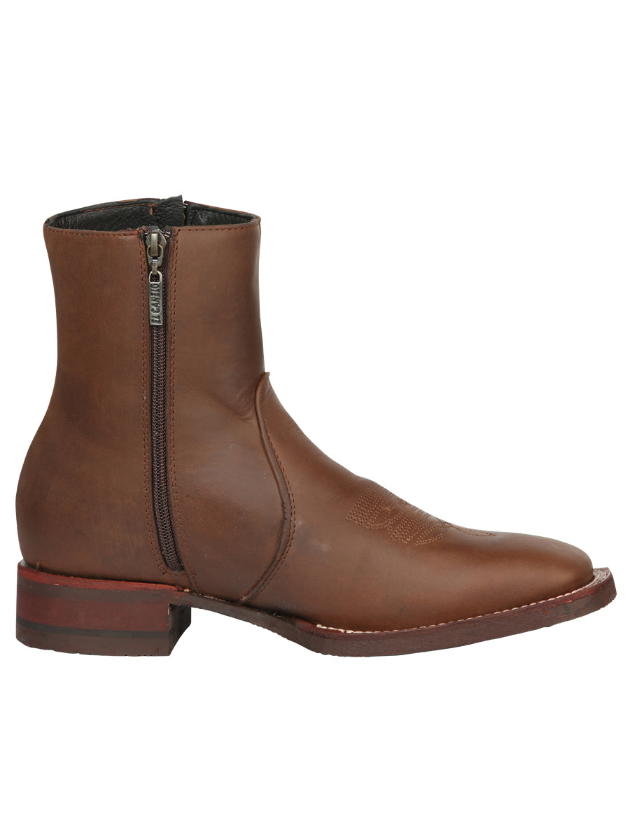 El Canelo Men's Ankle Boots Crazy Leather Wood 45214