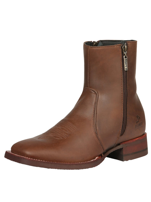 El Canelo Men's Ankle Boots Crazy Leather Wood 45214