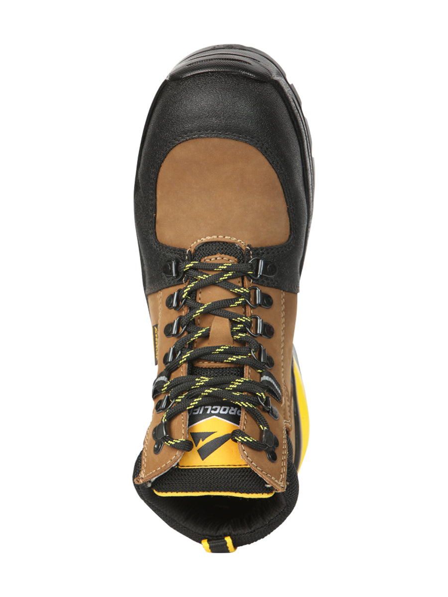 ProCliff Steel Toe Work Shoes for Men – Nubuck Maple, Lace-Up, Made in Mexico 45286