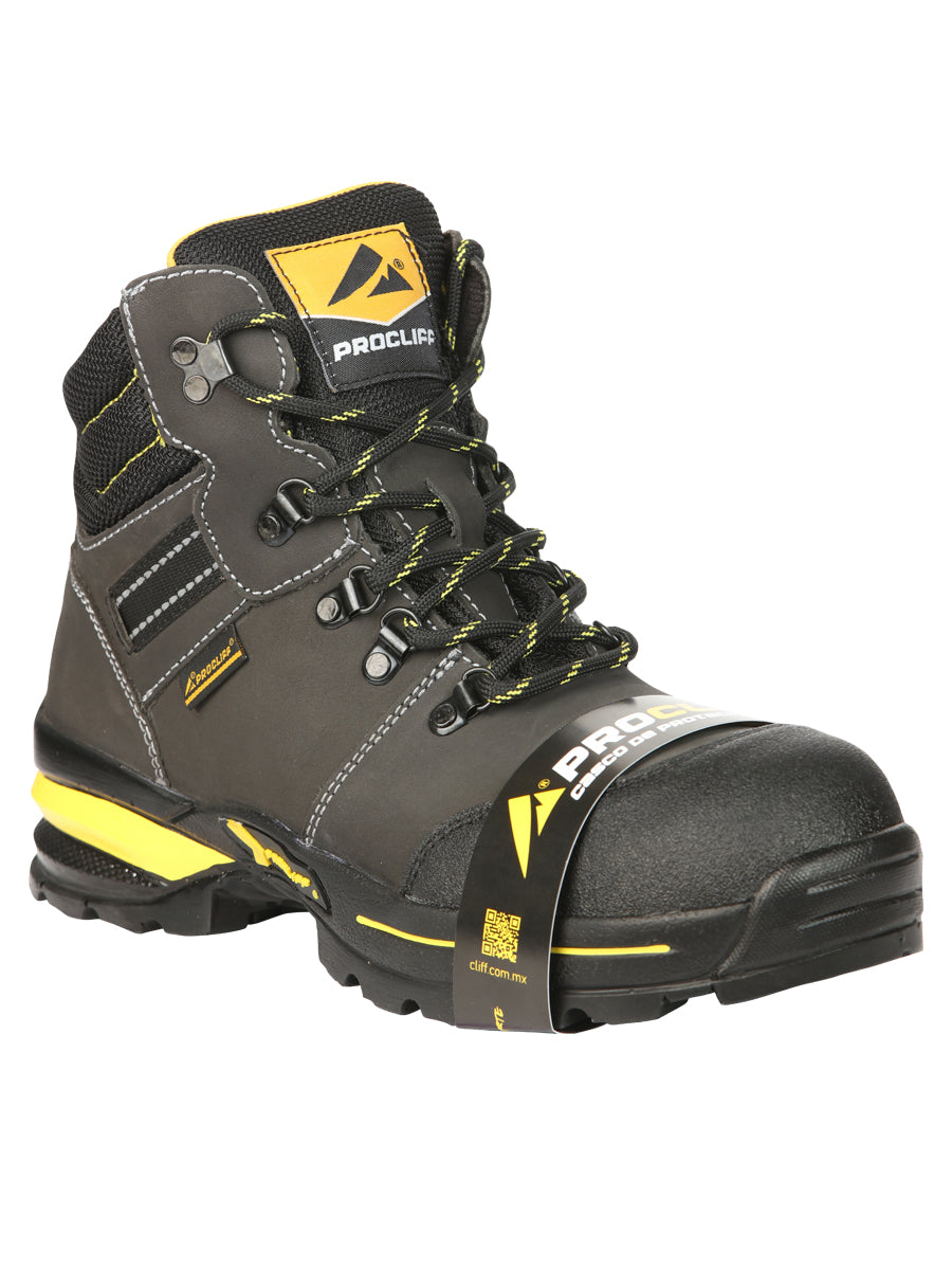 ProCliff Steel Toe Work Shoes for Men – Nubuck Grey, Made in Mexico 45288