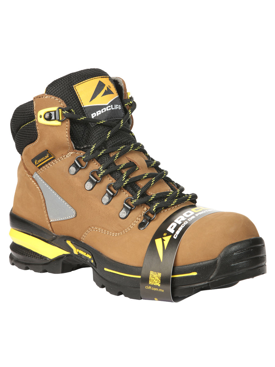 ProCliff Steel Toe Work Shoes for Men – Nubuck Maple, Made in Mexico 45289