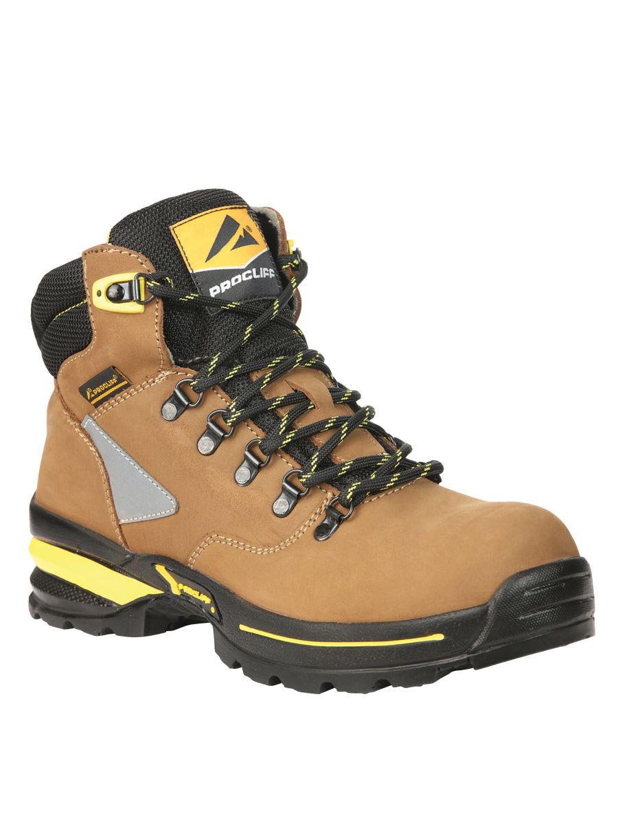 ProCliff Steel Toe Work Shoes for Men – Nubuck Maple, Made in Mexico 45289