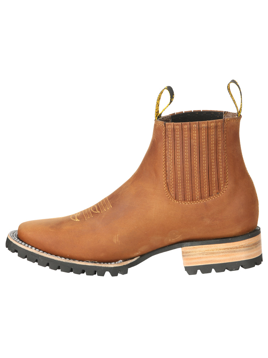 El General Men's Ankle Boots - Crazy Horse Papaya 45342