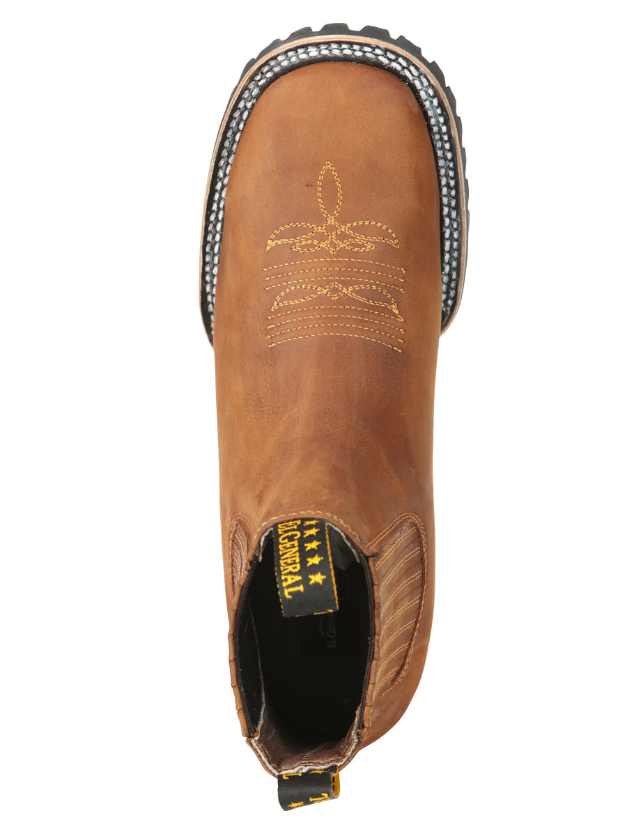El General Men's Ankle Boots - Crazy Horse Papaya 45342
