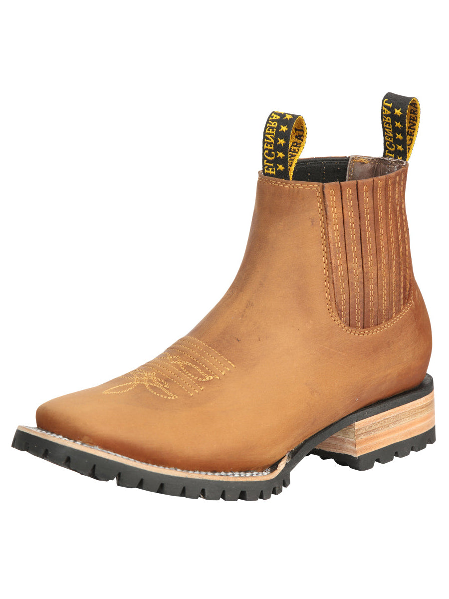 El General Men's Ankle Boots - Crazy Horse Papaya 45342