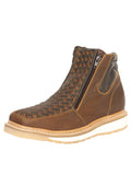 El General Ankle Boots with Zipper Petatillo Tan/Moka 45360
