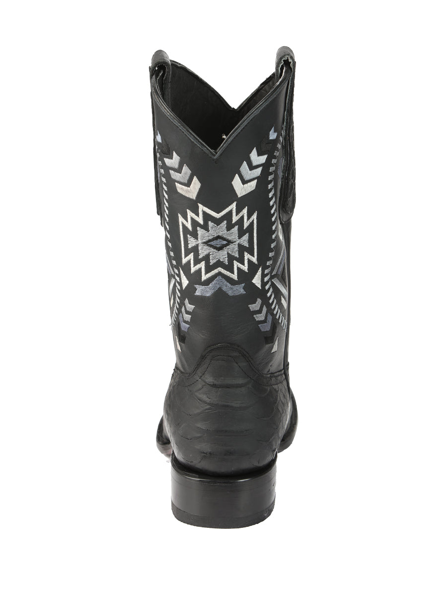 El General Men's Python Print Rodeo Boots - Black 45398