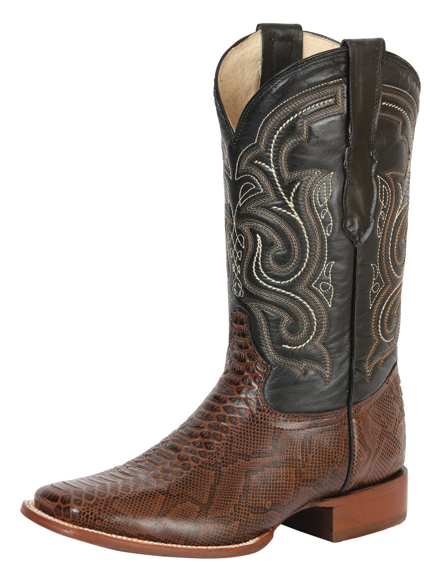 El General Python Imitation Rodeo Boots Brown 45437