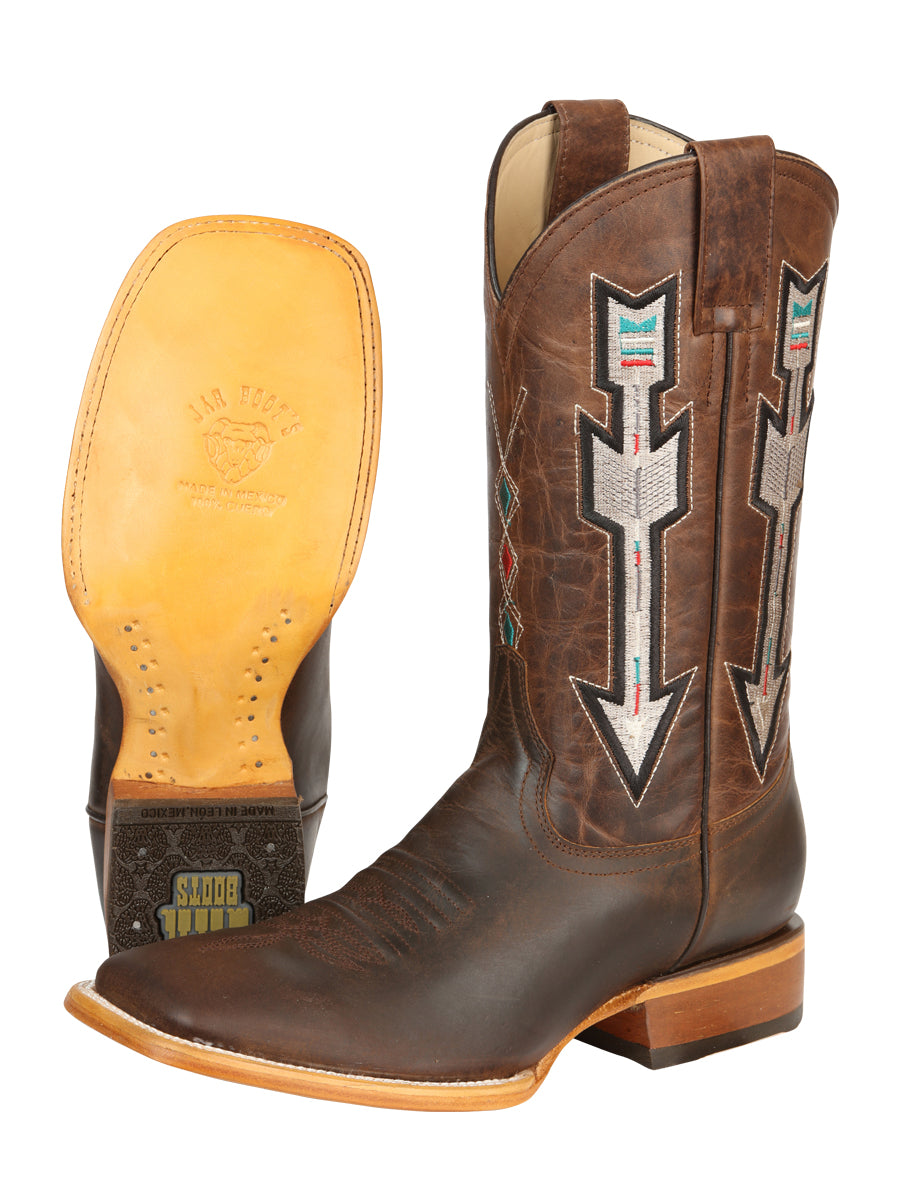 Jar Boots Men's Leather Cowboy Boots - Natural/Orix 45475
