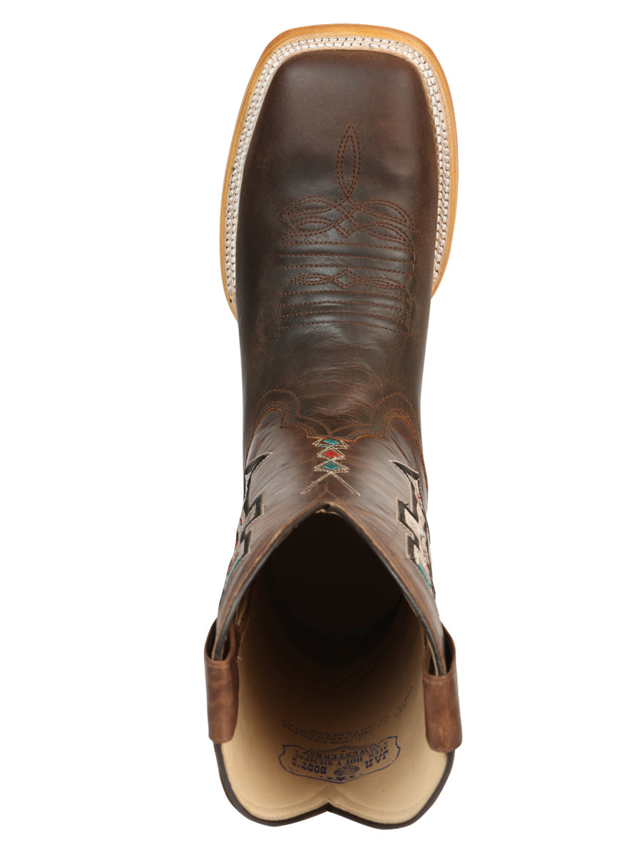Jar Boots Men's Leather Cowboy Boots - Natural/Orix 45475
