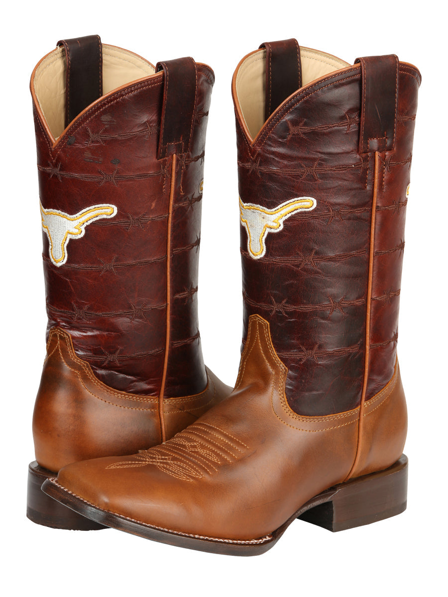 Botas vaqueras de cuero Jar Boots para hombre - Marrón coñac 45476