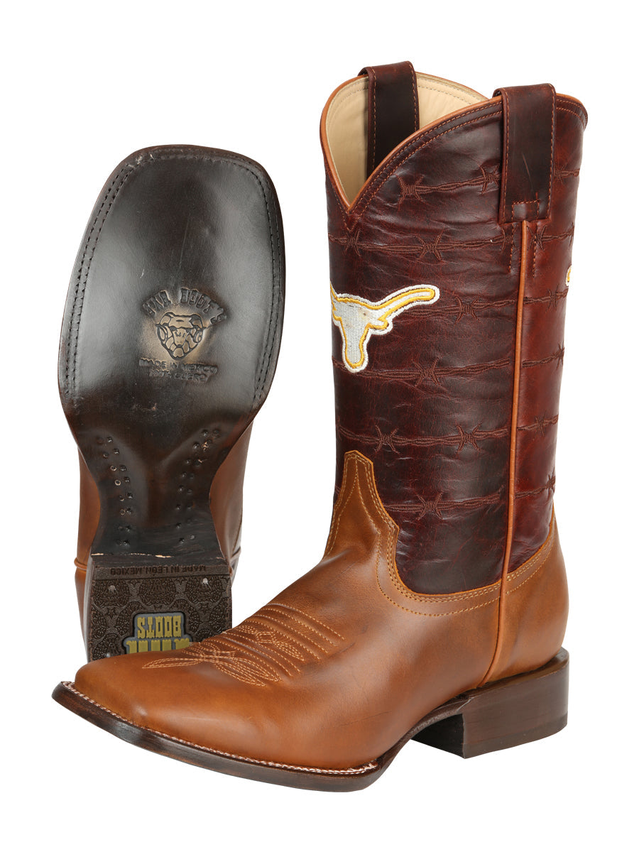 Botas vaqueras de cuero Jar Boots para hombre - Marrón coñac 45476