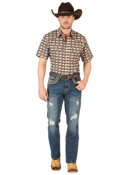 Centenario Men’s Bootcut Jeans - Dark Blue 45534