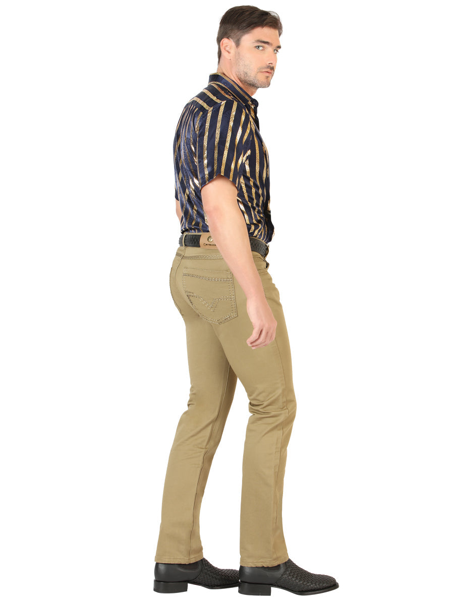 Centenario Extra Slim Fit Denim Pants - Khaki 45542