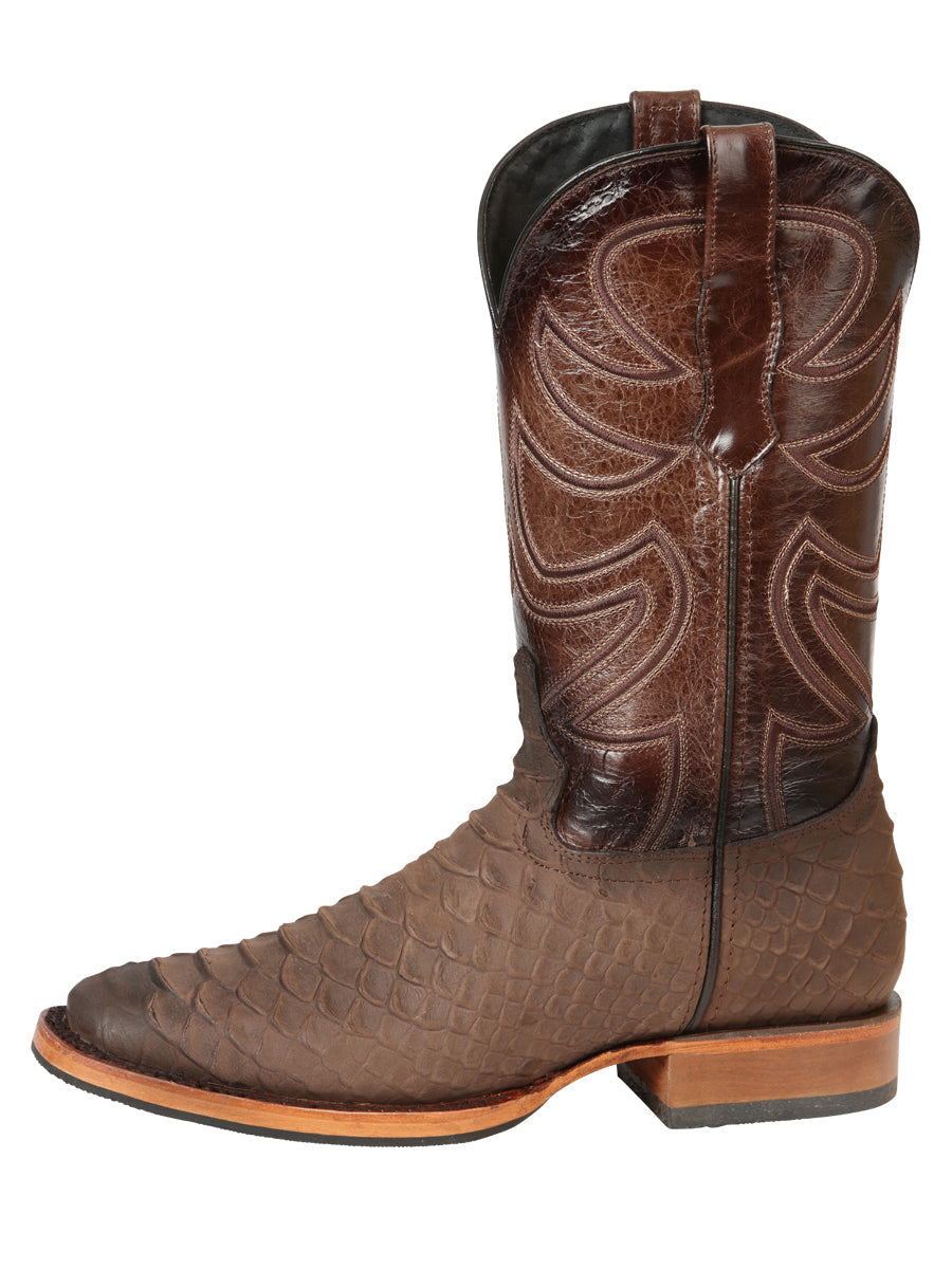 El General Rodeo Boot Imitation Python Brown 45562