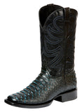 El General Rodeo Boot Imitation Python Black Blue 45564