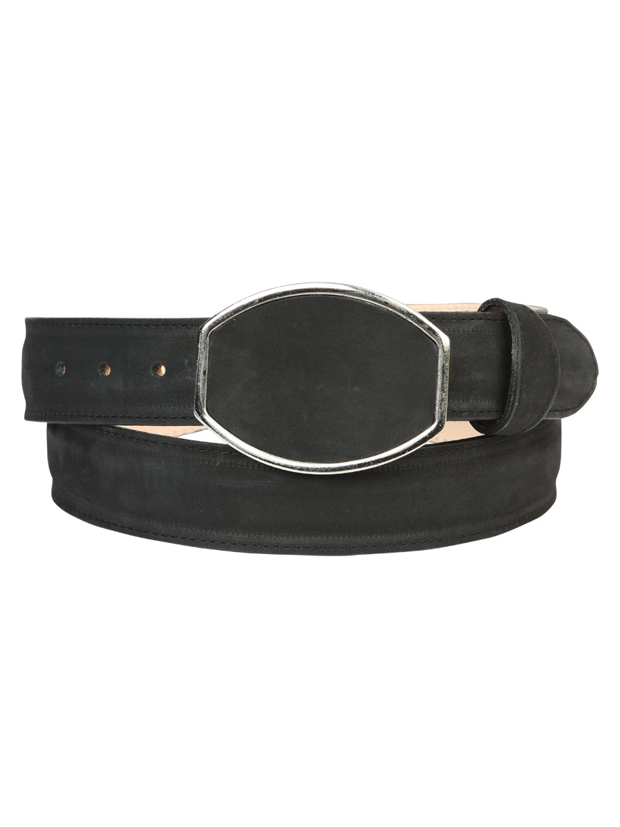 Men’s Western Belt El General Nubuck - Black 45575