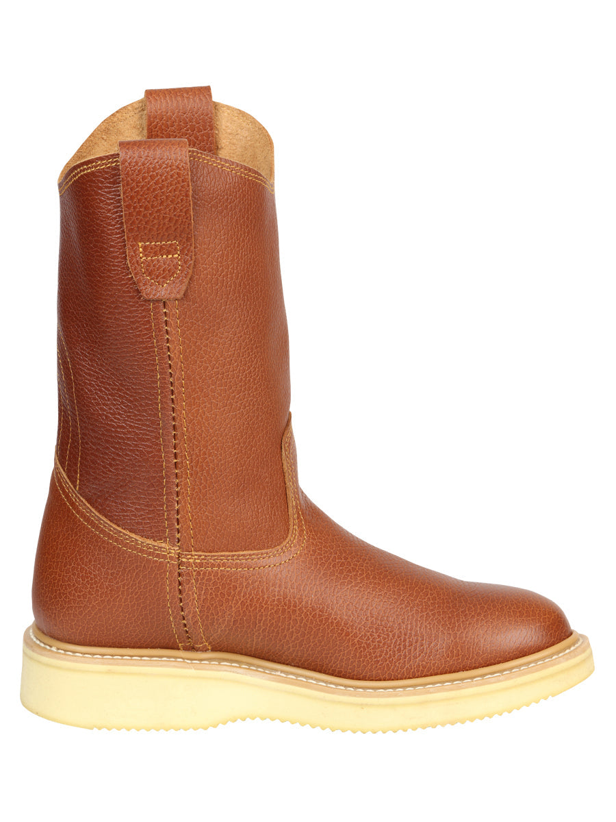 Establo Men's Leather Work Boot - Made in Mexico - Grizzly Honey Oak 45598