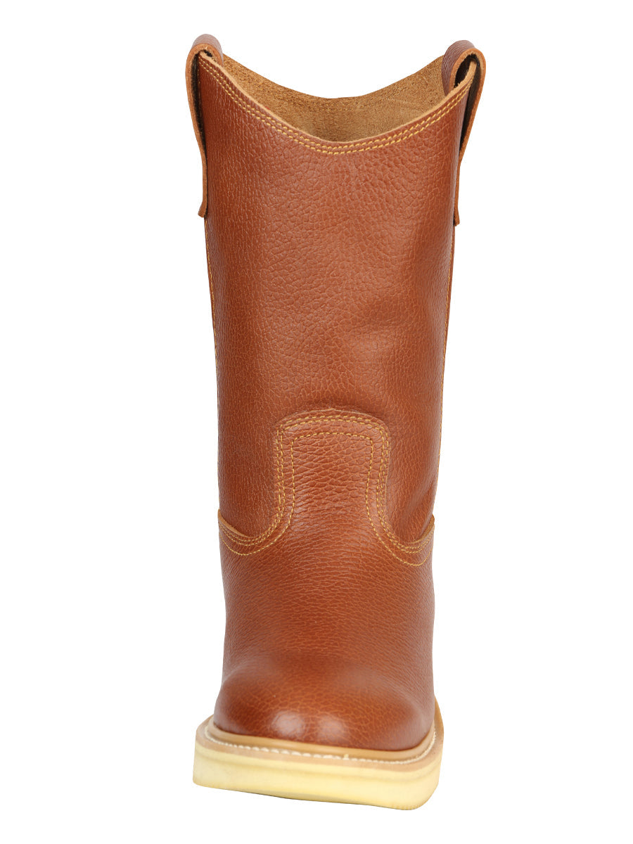 Establo Men's Leather Work Boot - Made in Mexico - Grizzly Honey Oak 45598