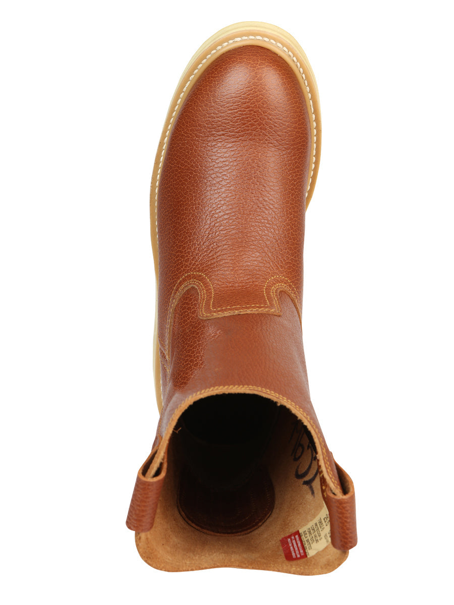 Establo Men's Leather Work Boot - Made in Mexico - Grizzly Honey Oak 45598