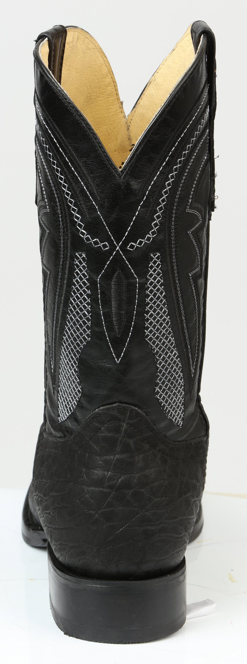 Men's El General Western Boots Bull Shoulder Black 45666