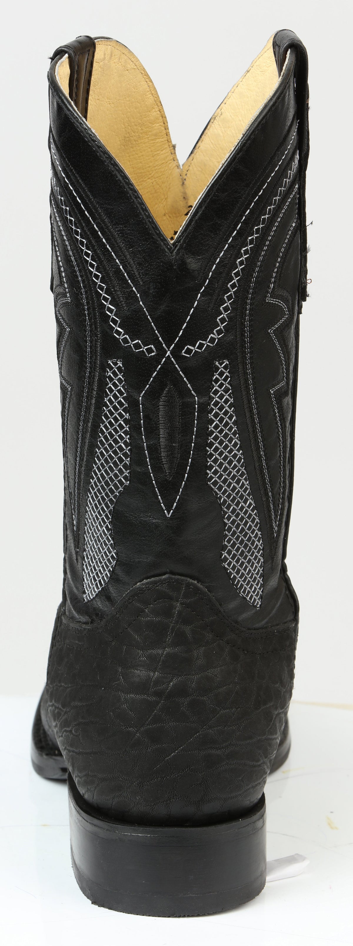 Men's El General Western Boots Bull Shoulder Black 45666