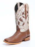 El General Women's Leather Cowgirl Boots - Made in Mexico - Honey Brown 45776