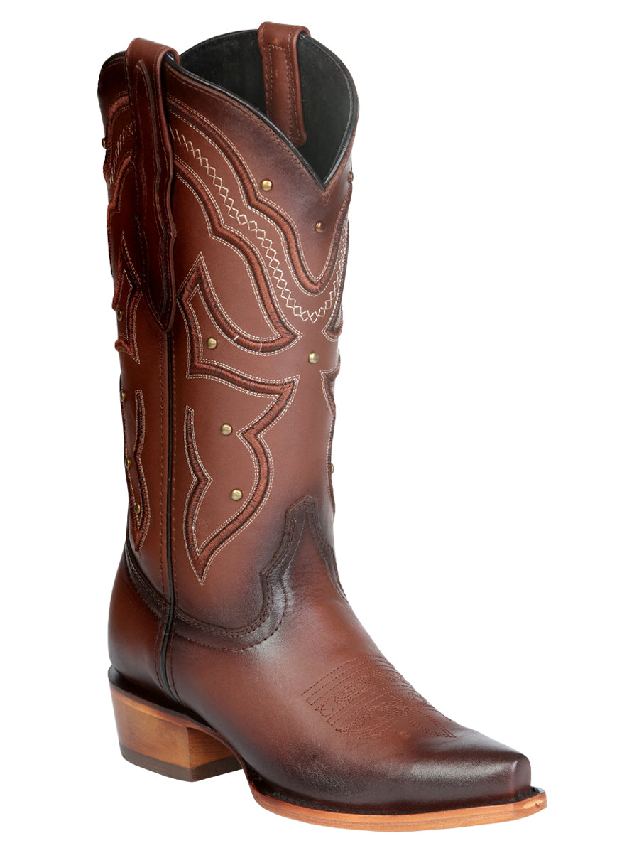 El General Women's Western Cowboy Boot - Made in Mexico - Shedron Brown 45777