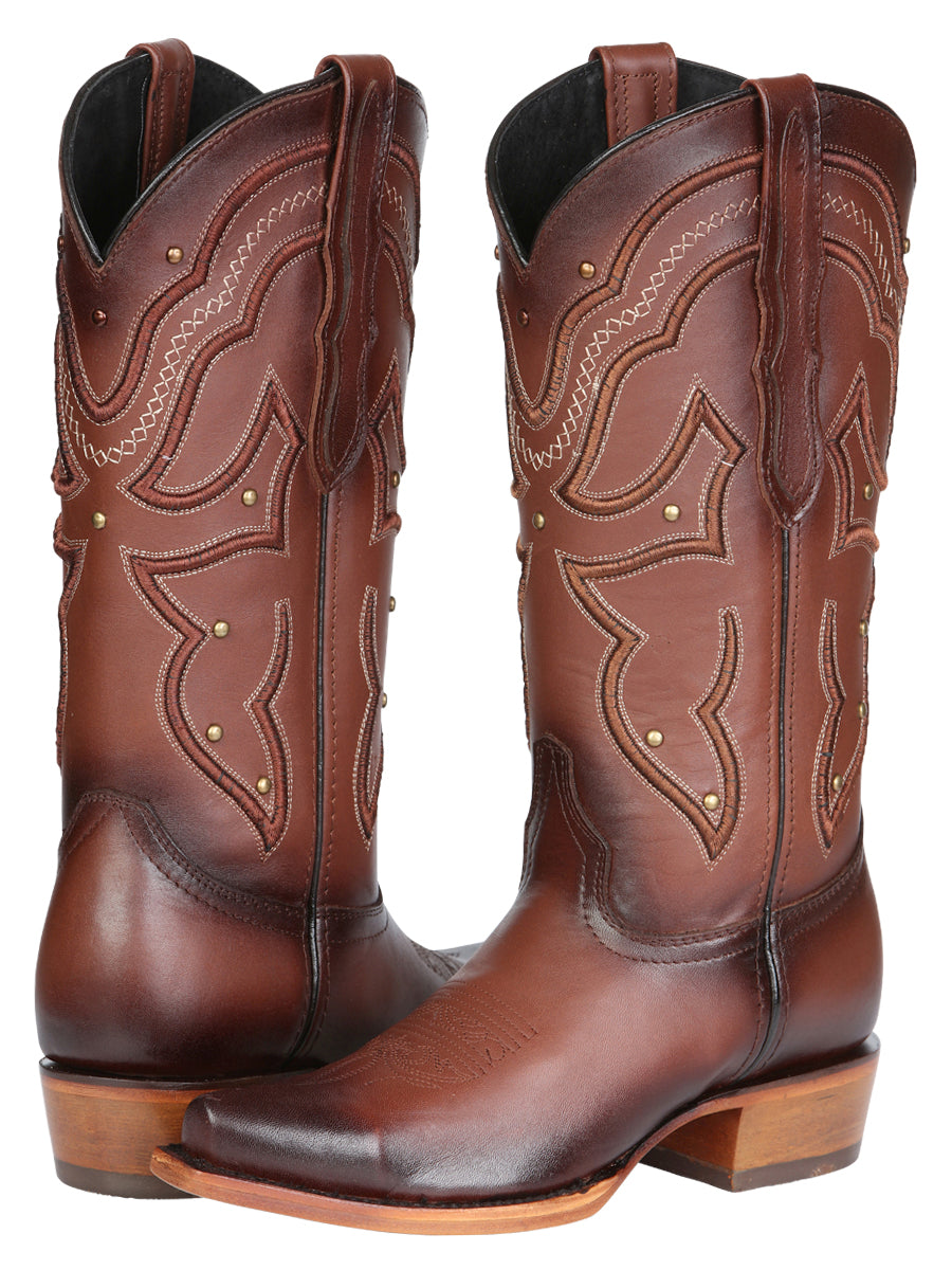 El General Women's Western Cowboy Boot - Made in Mexico - Shedron Brown 45777