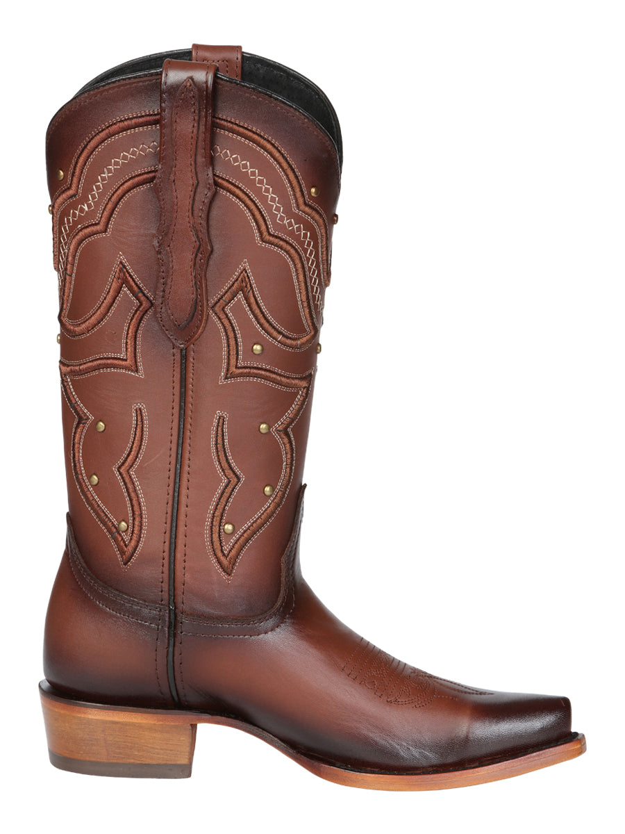 El General Women's Western Cowboy Boot - Made in Mexico - Shedron Brown 45777
