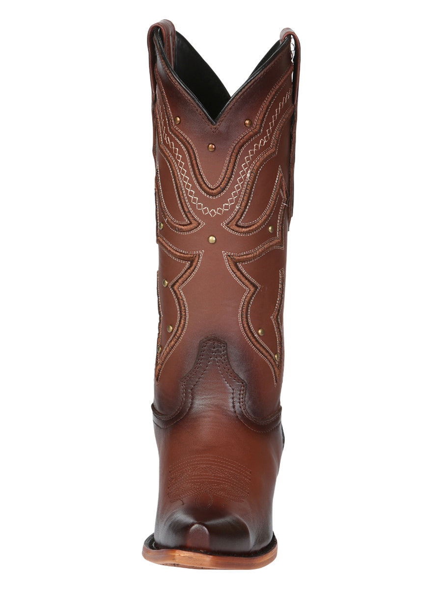 El General Women's Western Cowboy Boot - Made in Mexico - Shedron Brown 45777