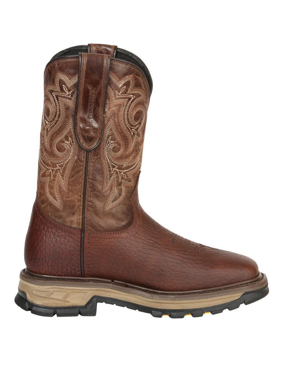 El General Men's Leather Work Boots - Vistone Bomber Brown 45805