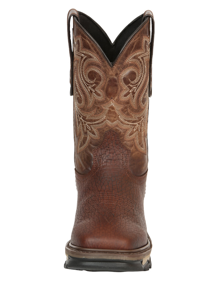 El General Men's Leather Work Boots - Vistone Bomber Brown 45805