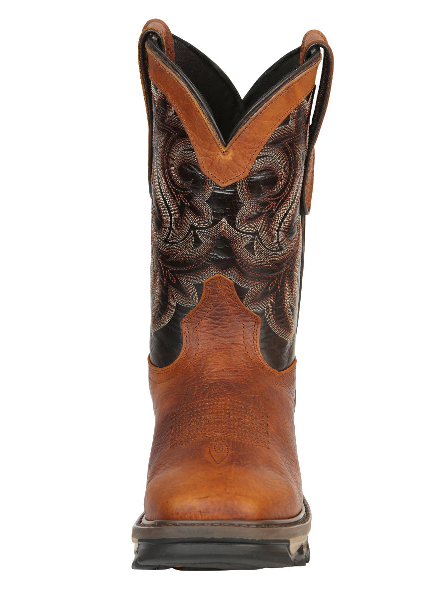 El General Men's Leather Work Boots - Redwood Brown 45806
