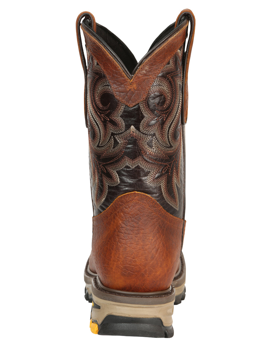 El General Men's Leather Work Boots - Redwood Brown 45806