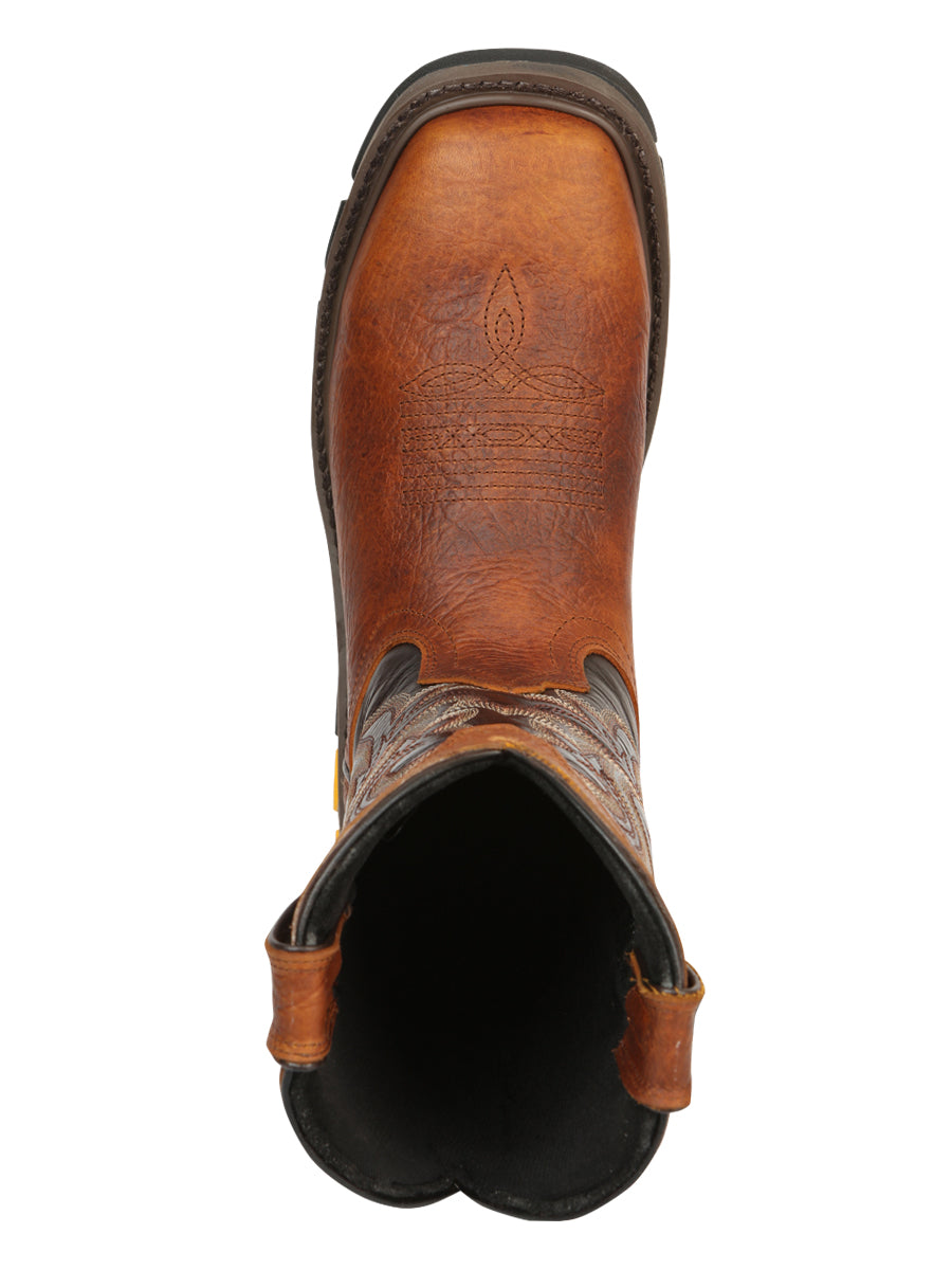 El General Men's Leather Work Boots - Redwood Brown 45806