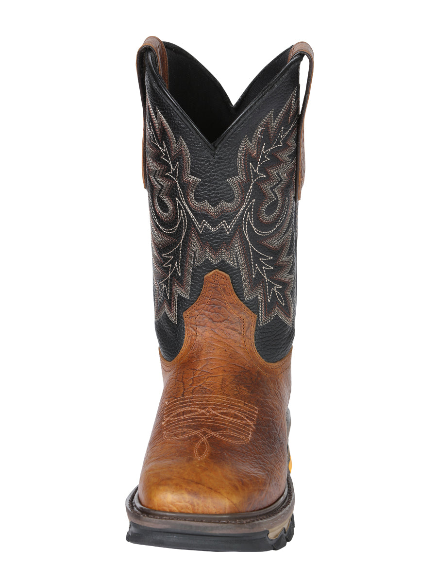 El General Men's Leather Work Boots - Redwood Brown 45811