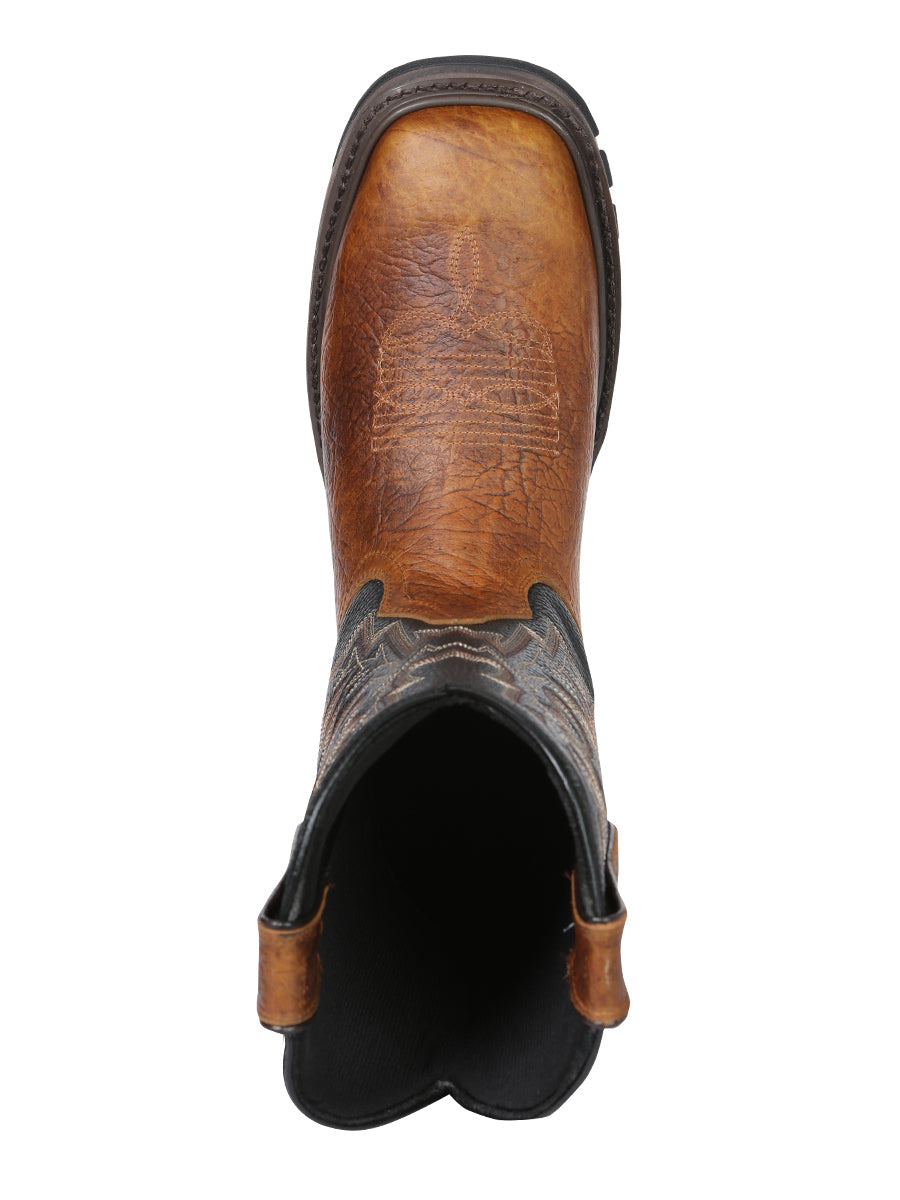 El General Men's Leather Work Boots - Redwood Brown 45811