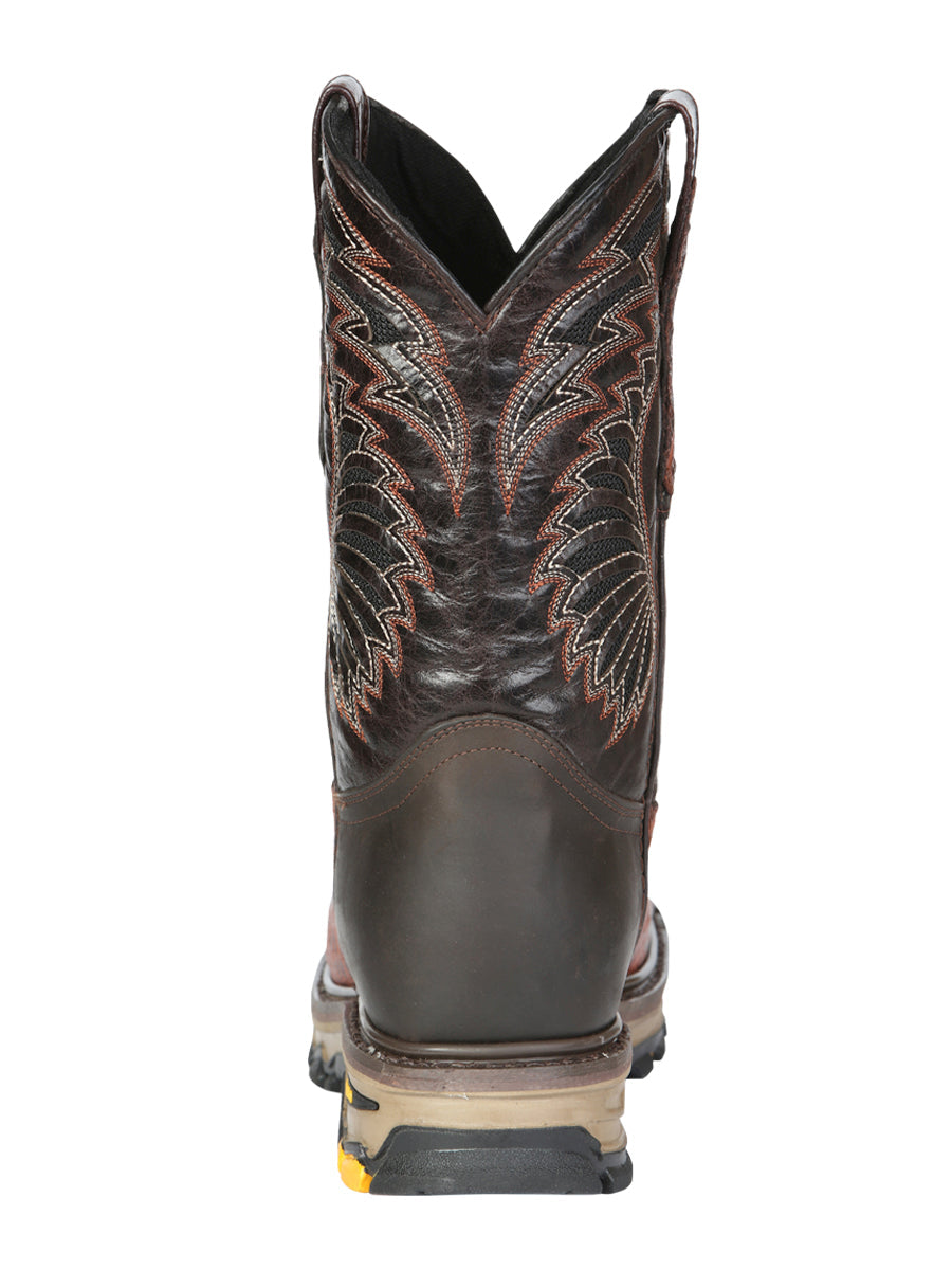 El General Work Boots Caiman Print Cognac 45815