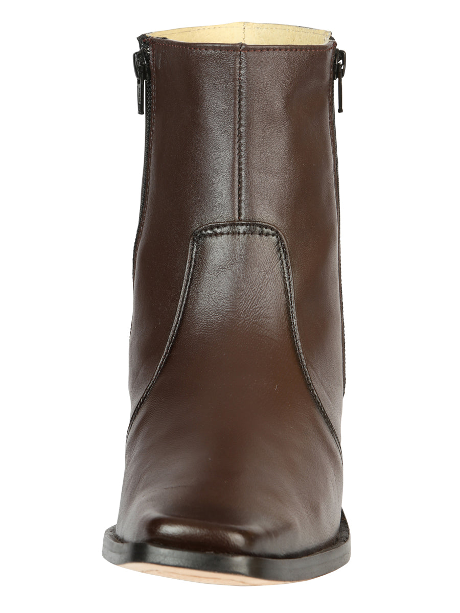 El Besserro Goat Leather Ankle Boot Brown 45828