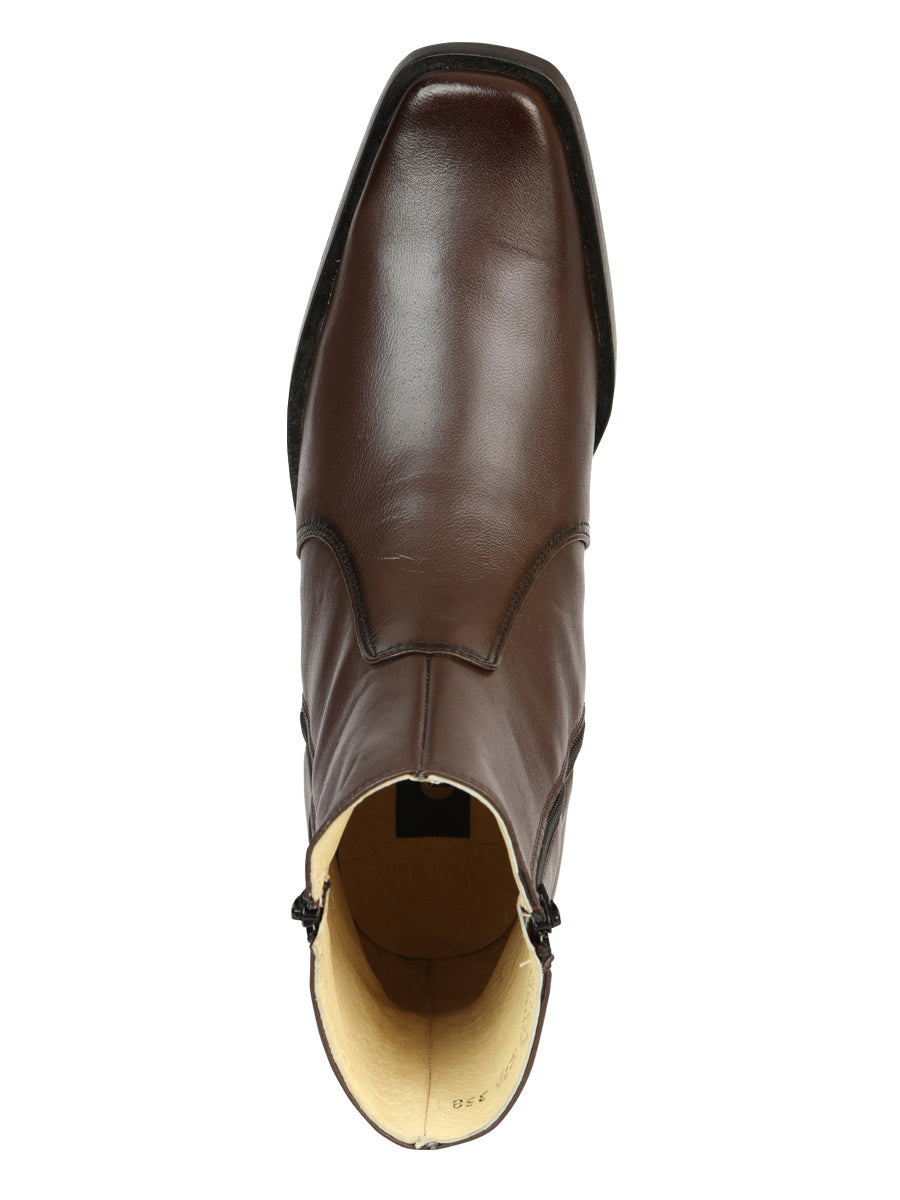 El Besserro Goat Leather Ankle Boot Brown 45828