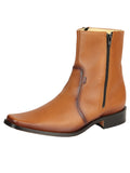 El Besserro Ankle Boot Double Zipper Brandy 45829