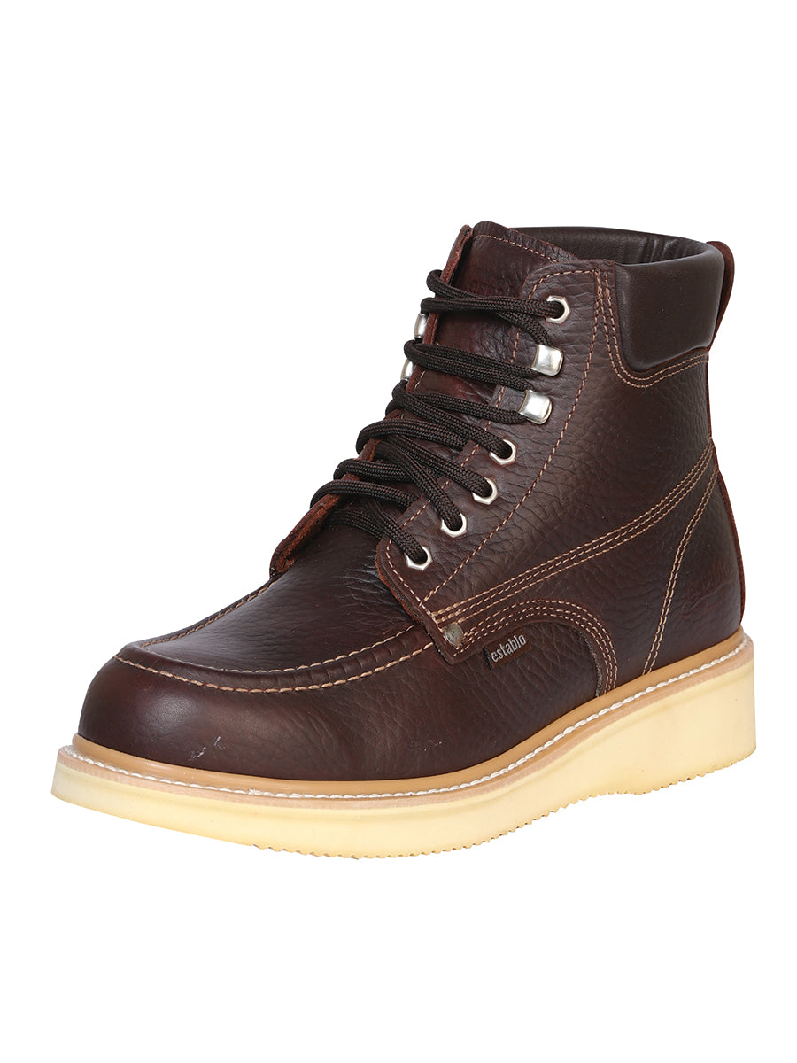 Establo Men's Leather Lace-up Work Boot Shedron 91203