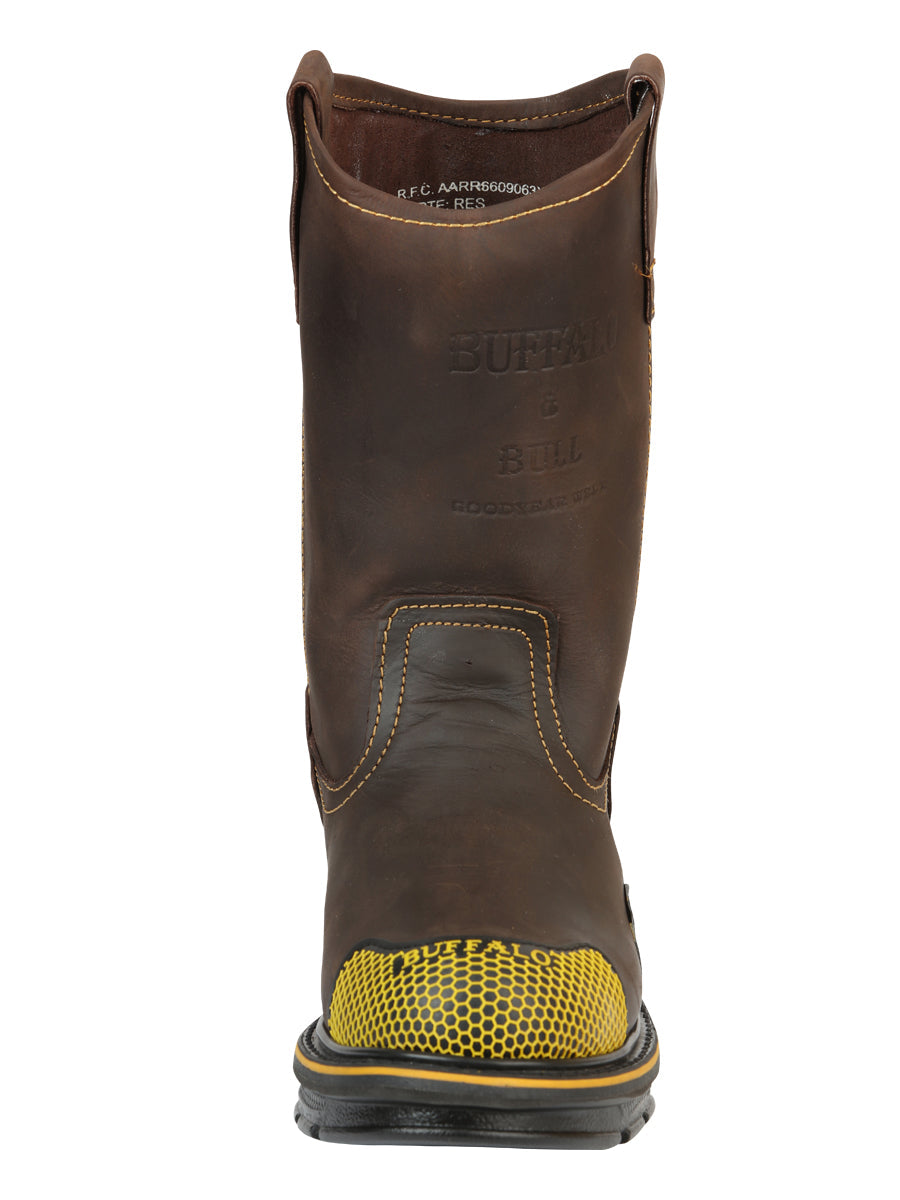 Buffalo & Bull Men's Work Boots - Brown/Yellow 123031