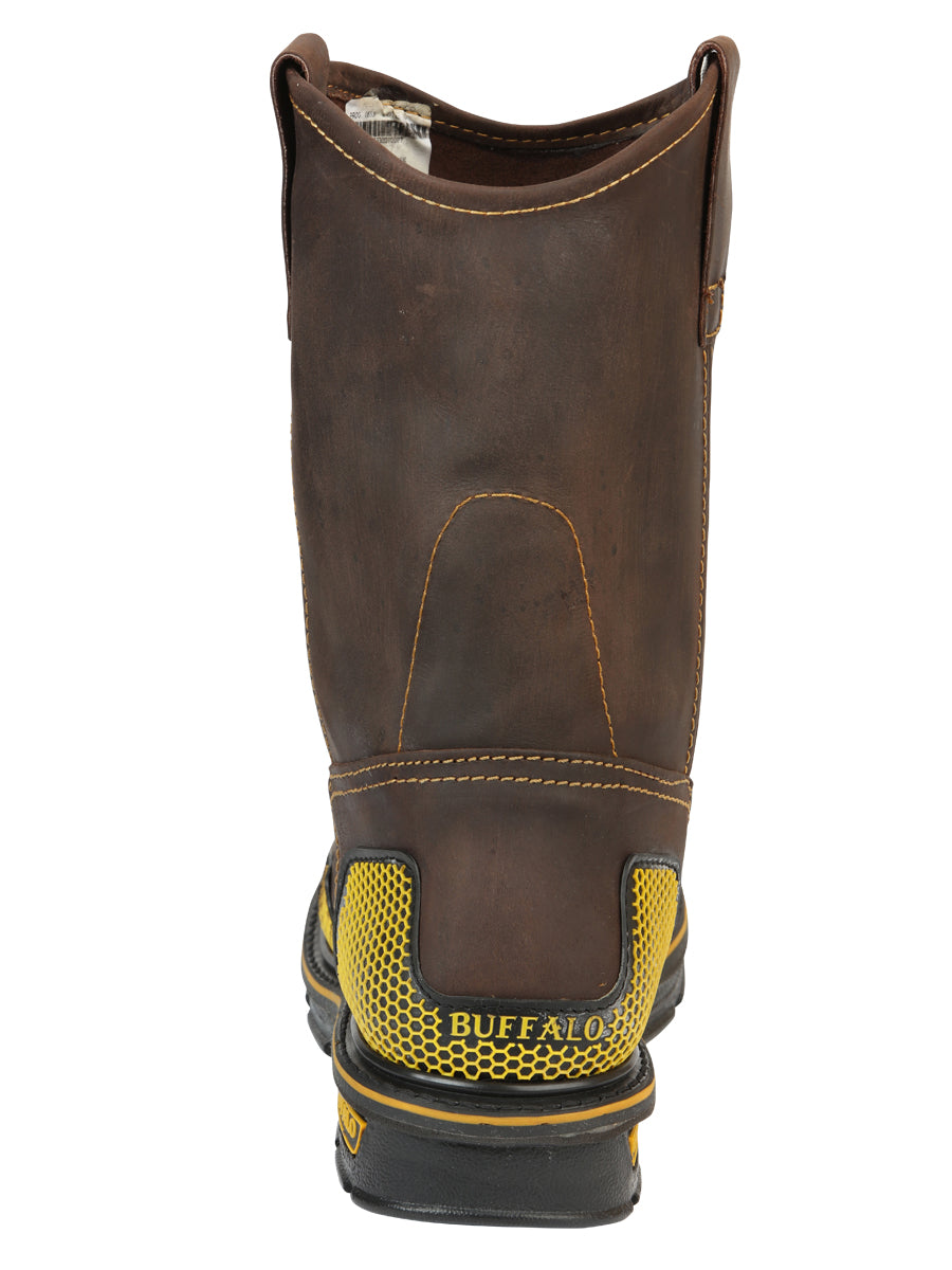 Buffalo & Bull Men's Work Boots - Brown/Yellow 123031