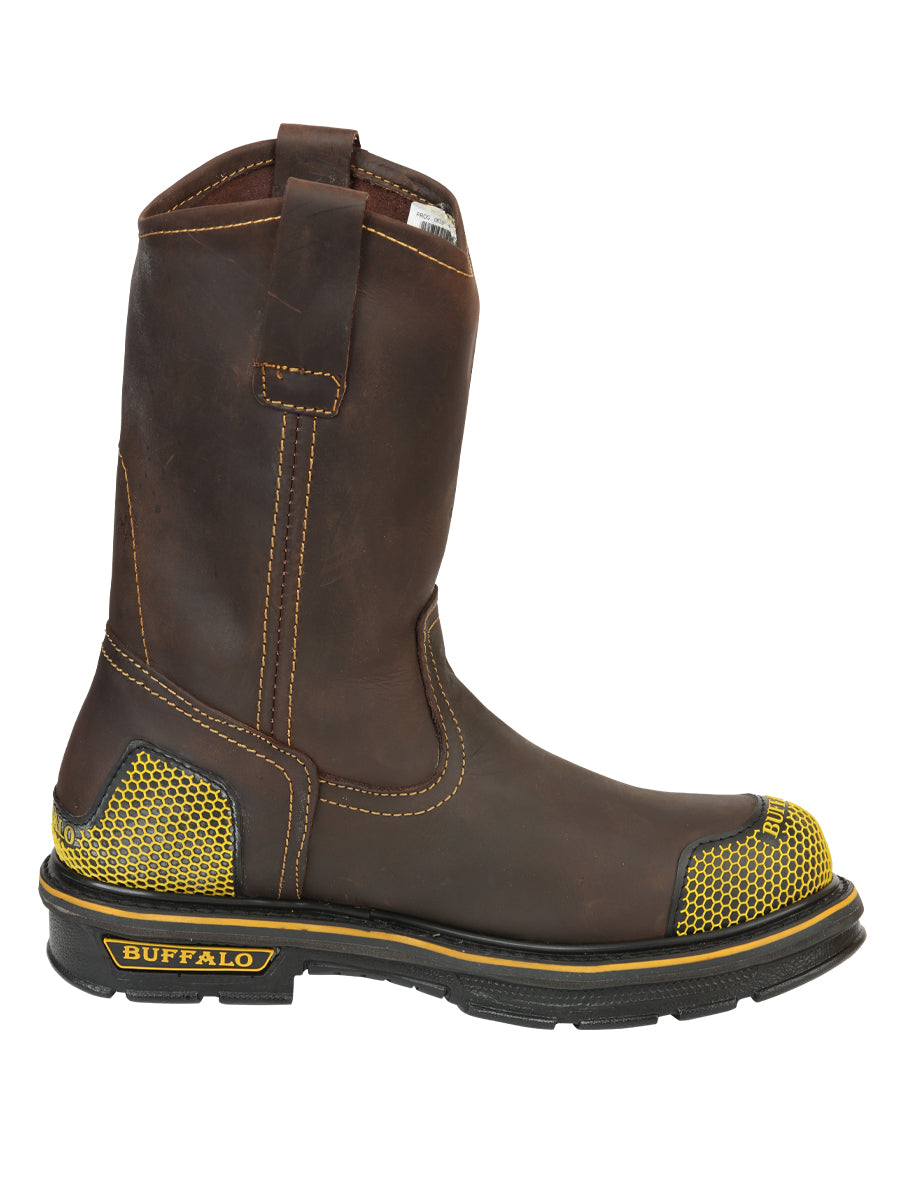Buffalo & Bull Men's Work Boots - Brown/Yellow 123031
