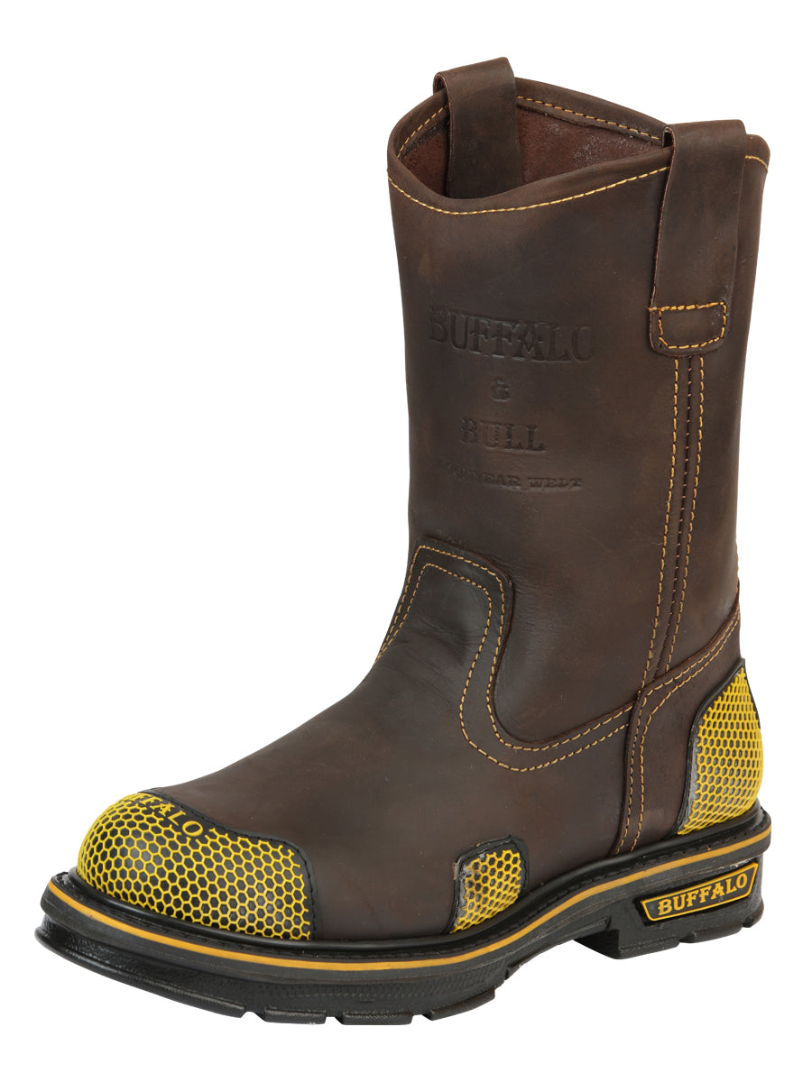 Buffalo & Bull Work Boots Brown/Yellow 123031
