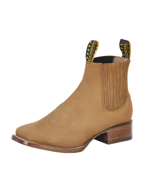 El General Ankle Boots Nobuck Old Gold 126196